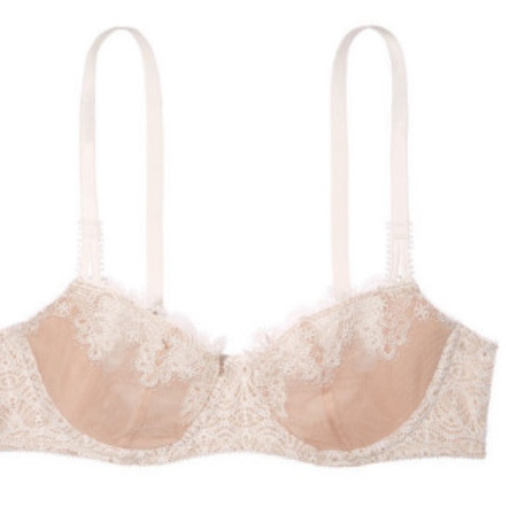 Victoria's Secret Dream Angels Unlined Push Up w/o Padding Bra Cream Beige- 7111 - Picture 4 of 11